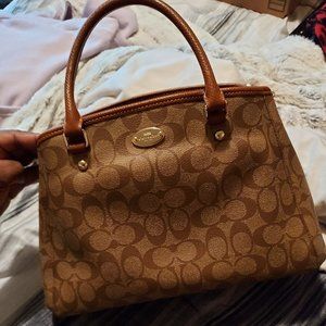Small brown coach purse